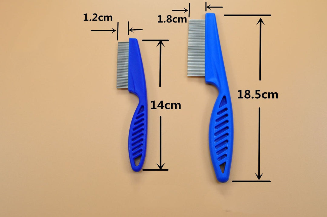 Fine tooth stainless steel needle flea comb
