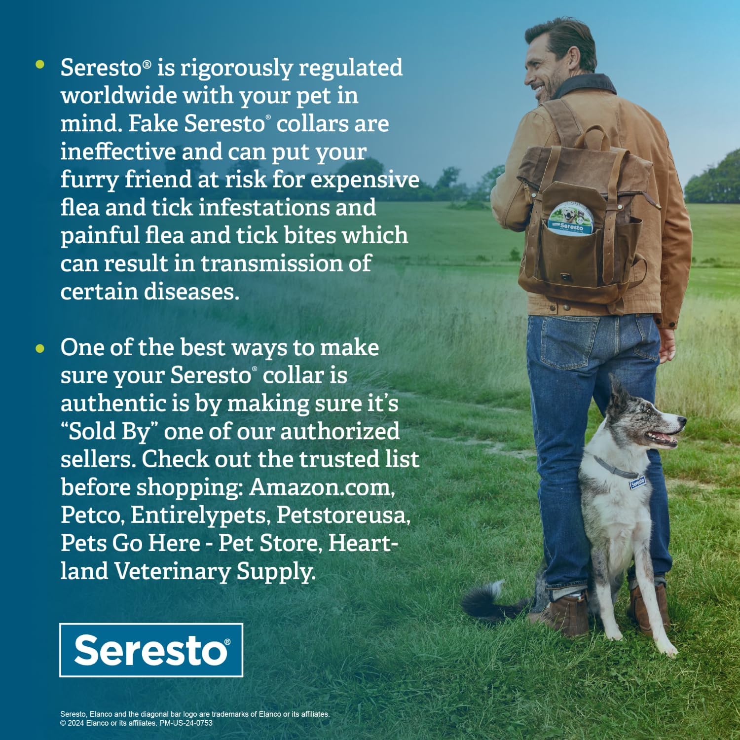 Seresto Large Dog Vet-Recommended Flea & Tick Treatment & Prevention Collar for Dogs Over 18 lbs. | 8 Months Protection