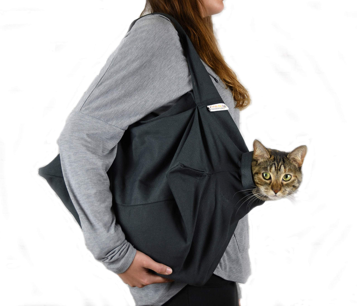 Cozy Comfort Carrier - Large Lavender Cat Carrier Soft, Cat Restraint Bag and Cat Sling Carrier for Grooming, Vet Visits, Medication Administration, Dental Care, and Nail Trimming