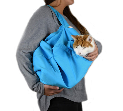 Cozy Comfort Carrier - Large Lavender Cat Carrier Soft, Cat Restraint Bag and Cat Sling Carrier for Grooming, Vet Visits, Medication Administration, Dental Care, and Nail Trimming