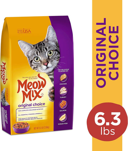 Meow Mix Original Choice Dry Cat Food, 6.3 Pound Bag