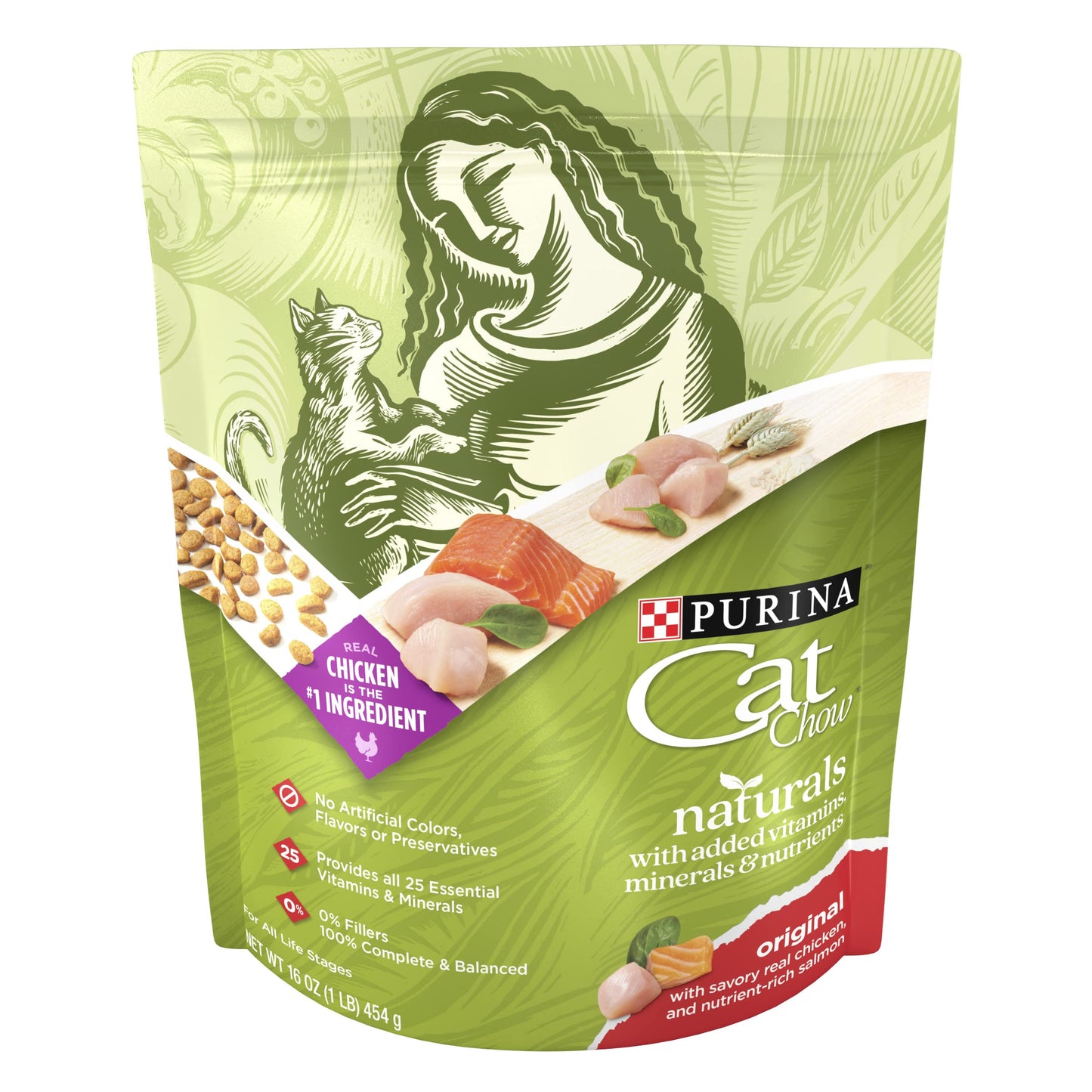 Purina Cat Chow Naturals With Added Vitamins, Minerals and Nutrients Dry Cat Food, Naturals Original - 13 lb. Bag