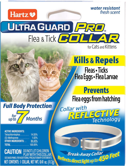 Hartz UltraGuard Pro Flea & Tick Collar for Cats and Kittens, 7 Month Flea and Tick Prevention and Protection, 1 Collar