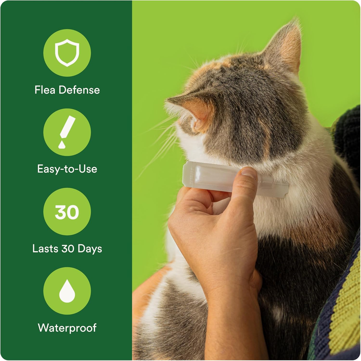 Plus Flea Prevention For Cats, Cat and Kitten Treatment & Control, Small and Large, Fast Acting Waterproof Topical Drops, 4 Month Supply