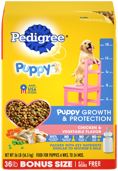 Pedigree Puppy Dry Puppy Food, Grilled Steak and Vegetable Flavor, 14 lb. Bag