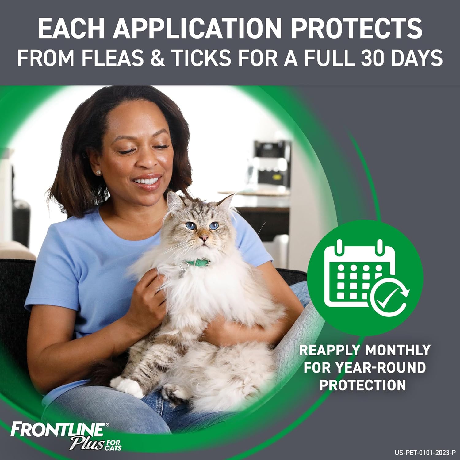 Frontline Plus Flea and Tick Treatment for Cats Over 1.5 lbs. 6 Treatments