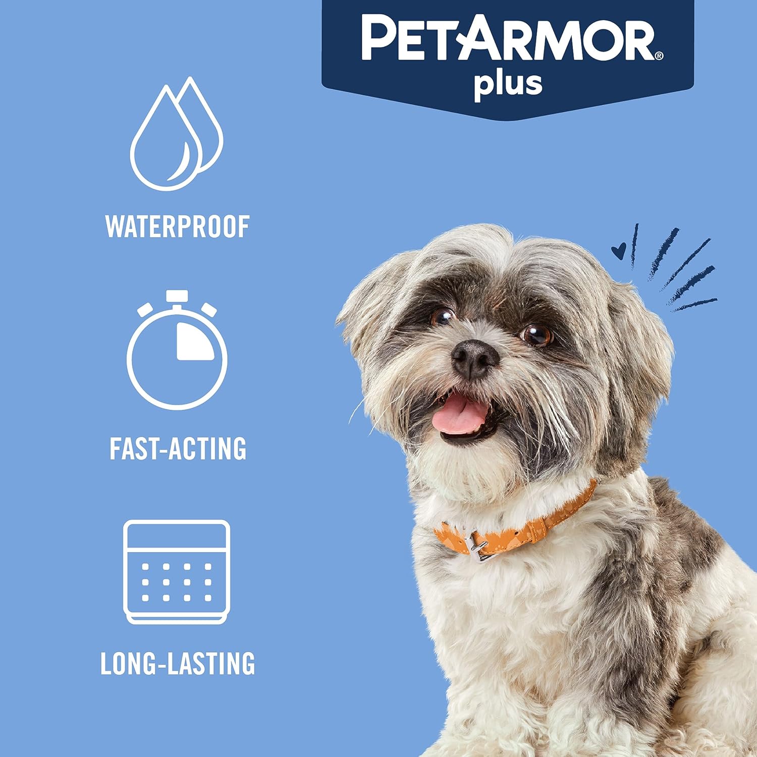 PetArmor Plus Flea and Tick Prevention for Dogs, Dog Flea and Tick Treatment, 3 Doses, Waterproof Topical, Fast Acting, Small Dogs (5-22 lbs)