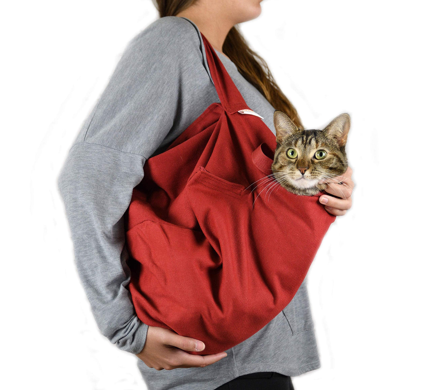 Cozy Comfort Carrier - Large Lavender Cat Carrier Soft, Cat Restraint Bag and Cat Sling Carrier for Grooming, Vet Visits, Medication Administration, Dental Care, and Nail Trimming