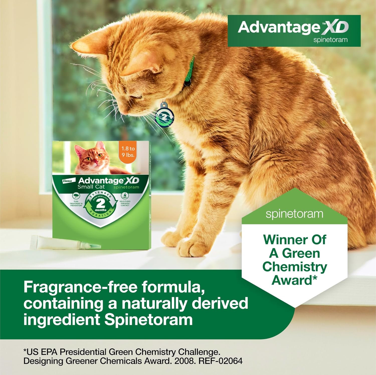 Advantage XD Small Cat Flea Prevention & Treatment For Cats 1.8-9lbs. | 1-Topical Dose, 2-Months of Protection Per Dose