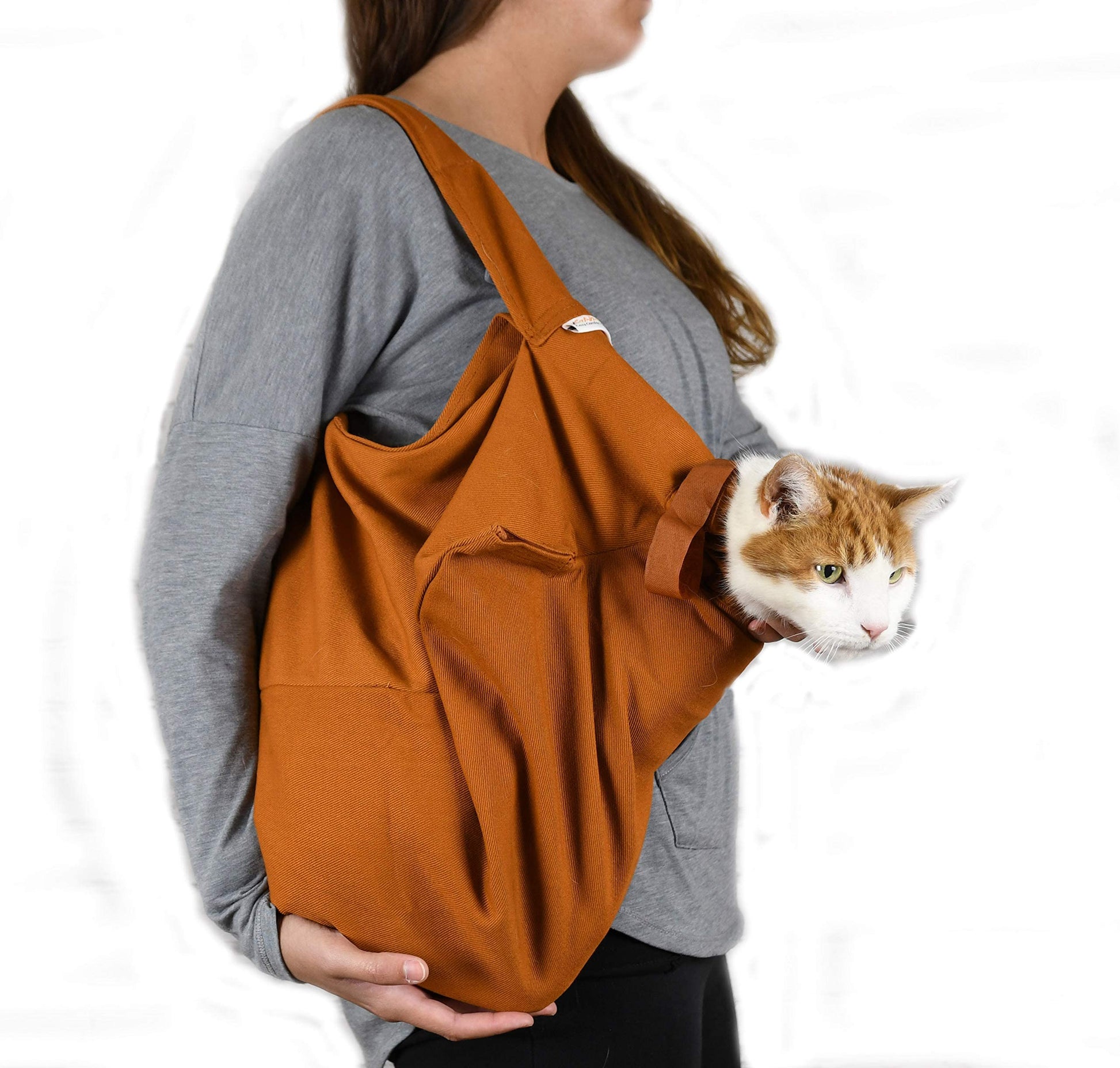 Cozy Comfort Carrier - Large Lavender Cat Carrier Soft, Cat Restraint Bag and Cat Sling Carrier for Grooming, Vet Visits, Medication Administration, Dental Care, and Nail Trimming