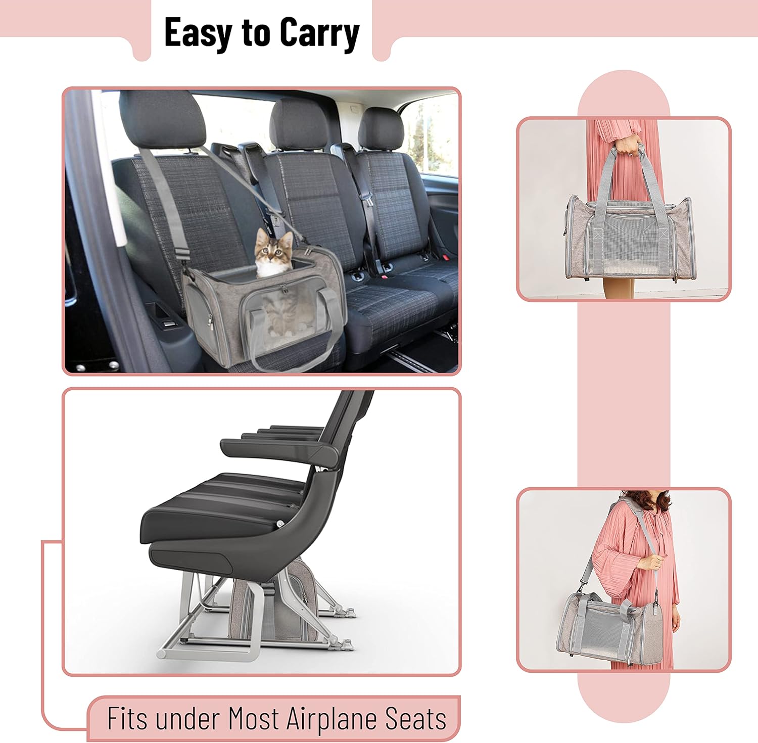 Mr. Pen- Pet Carrier, Cat Carrier, Dog Carrier, Cat Bag Carrier, Cat Travel Carrier, Soft Cat Carrier, Dog Travel Carrier, Pet Travel Carrier, Dog Soft-Sided Carriers