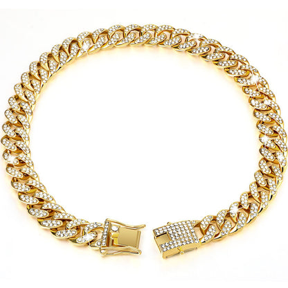 Diamond Hip Hop Dog Collar Necklace