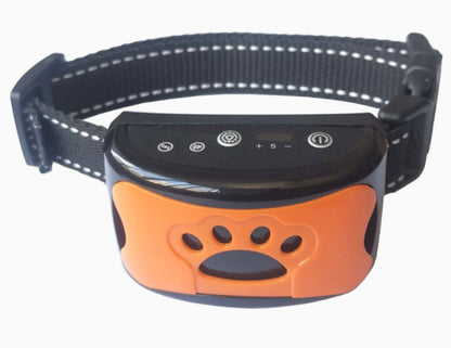 Weather-resistant anti-bark collar with multiple sensitivity levels for safe training