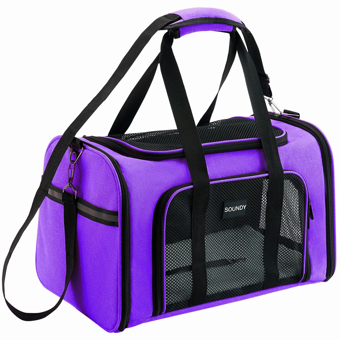 Soundy Dog Carrier Cat Carriers Airline Approved Pet Carrier for Small Medium Dogs Cats Under 15Lbs Puppies Collapsible Soft Sided TSA Travel Puppy Carrier Bag (Medium, Pink)