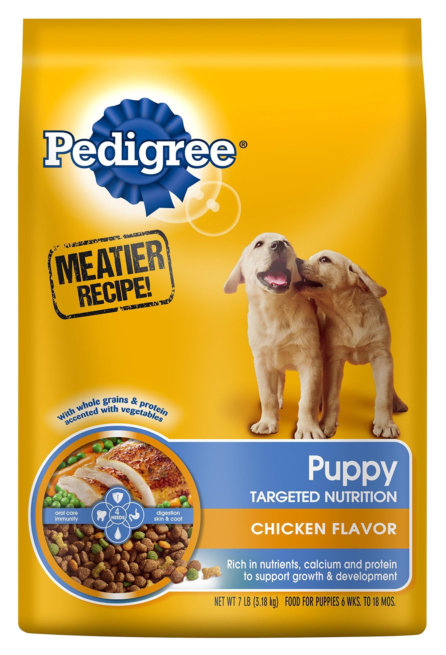 Pedigree Puppy Dry Puppy Food, Grilled Steak and Vegetable Flavor, 14 lb. Bag