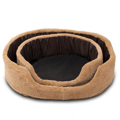 Soft Warm Wool Dog Bed Round Shape Pet Sofa - LukkyDeals