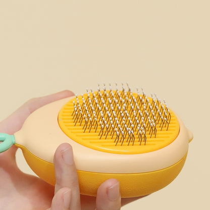 Creative Cat Grooming Comb Portable Massage Brush One-Button Remove Floating Hair Scraper Cats Dogs Pet Self Cleaning Tool Accessories