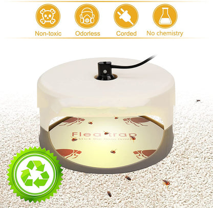 Flea Killer Indoor Bed Bug Trap Pest Control, Non Toxic & Harmless, Friendly to Pets & Kids