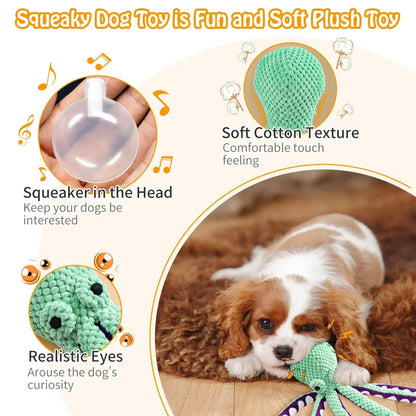 Pet Plush Toy Cat Dog Voice Octopus Shell Puzzle Toy Bite Resistant Interactive Pet Dog Teeth Cleaning Chew Toy Pet Supplies - LukkyDeals