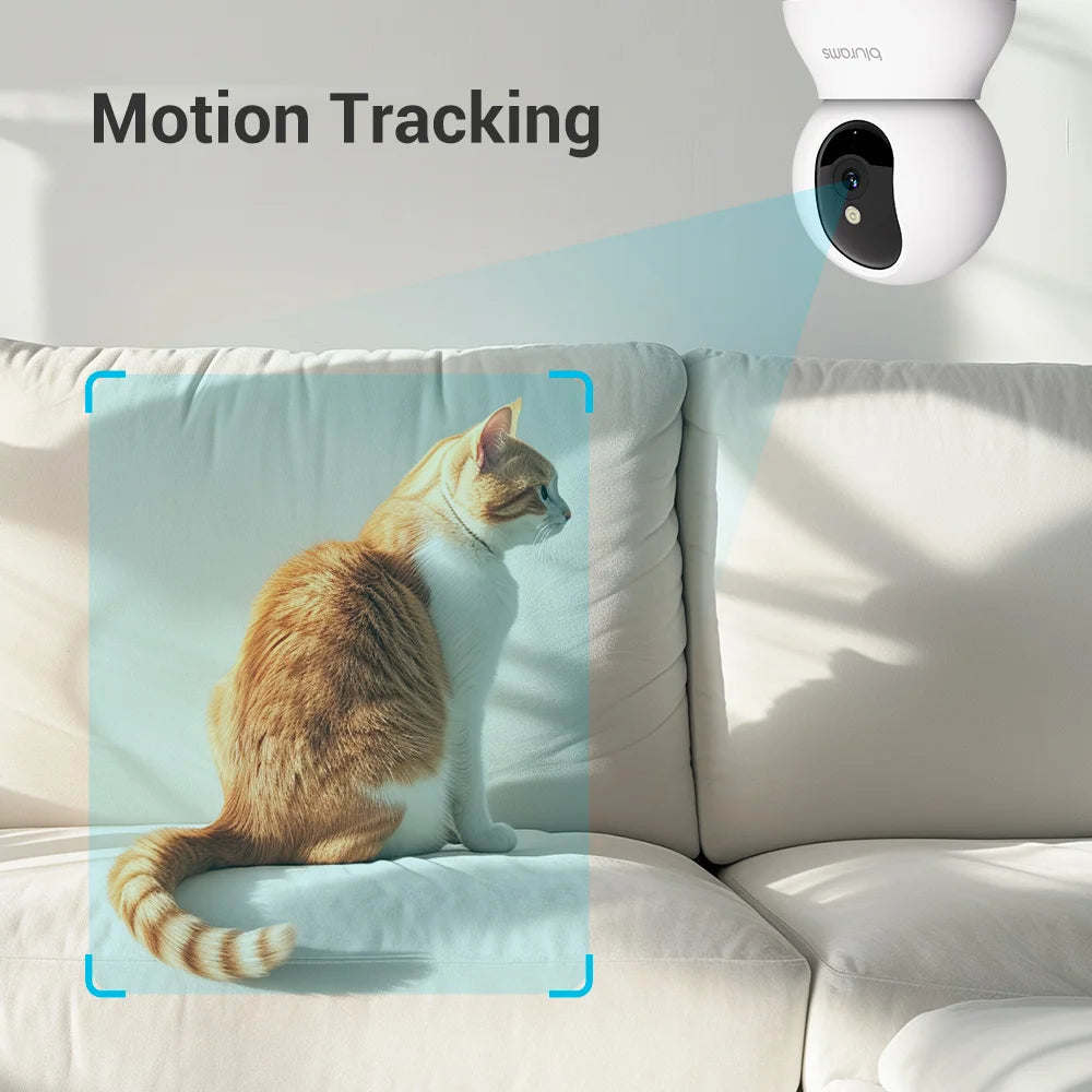 Blurams Pet Camera 2K, 360° Indoor Security Camera, Dog Camera with Phone App, PTZ Cameras for Home Security Indoor, 2-Way Audio