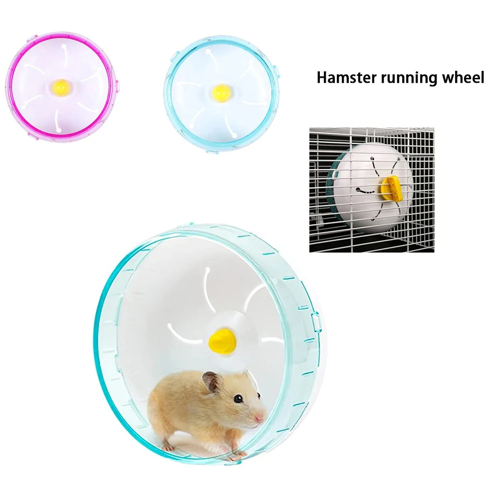 Silent Hamster Wheel - Exercise Wheel for Syrian Hamsters - Quiet Spinner Running Wheel for Small Animals - Pet Hamsters Exercise Wheel Toy