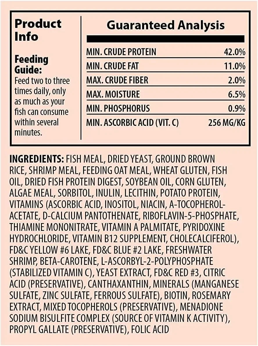 Goldfish Flakes, Nutritionally Balanced Diet For Aquarium Fish, Vitamin C Enriched Flakes, 4.52 lbs oz