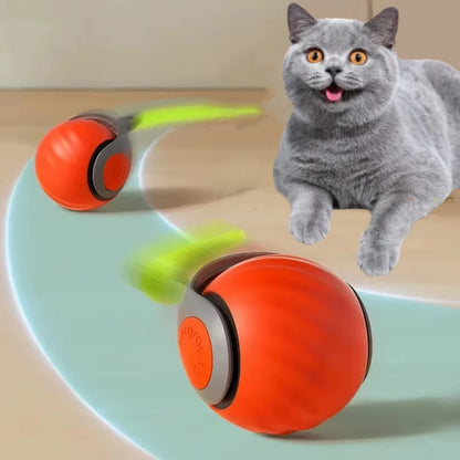 Cat Interactive Electric Rolling Ball with Teasing Tail - LukkyDeals