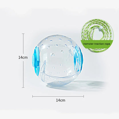 Transparent Hamster Running Ball Wheel With Traction Rope