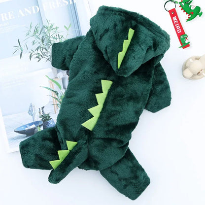 Dinosaur Dog Clothes Fleece Jumpsuits