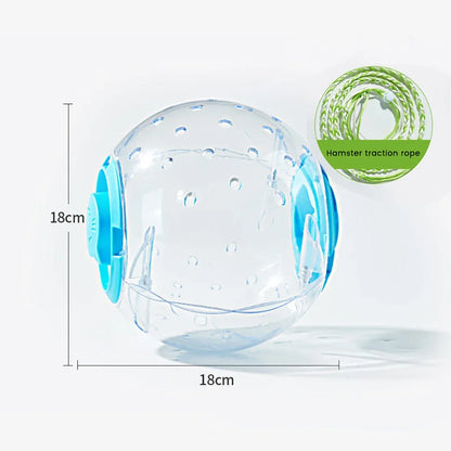 Transparent Hamster Running Ball Wheel With Traction Rope