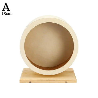 Hamster Wooden Silent Wheel, Small Animal Exercise Wheel Accessories, Quiet Spinner Hamster Running Wheels Prevent Depression Toys for Hamsters, Gerbils, Mice and Other Small Pets