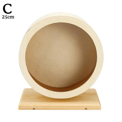 Hamster Wooden Silent Wheel, Small Animal Exercise Wheel Accessories, Quiet Spinner Hamster Running Wheels Prevent Depression Toys for Hamsters, Gerbils, Mice and Other Small Pets