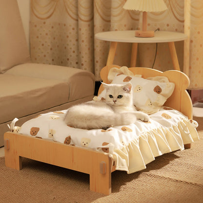 Wooden Cat And Dog Bed