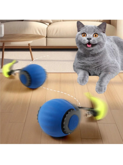 Cat Interactive Electric Rolling Ball with Teasing Tail - LukkyDeals