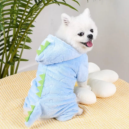 Dinosaur Dog Clothes Fleece Jumpsuits