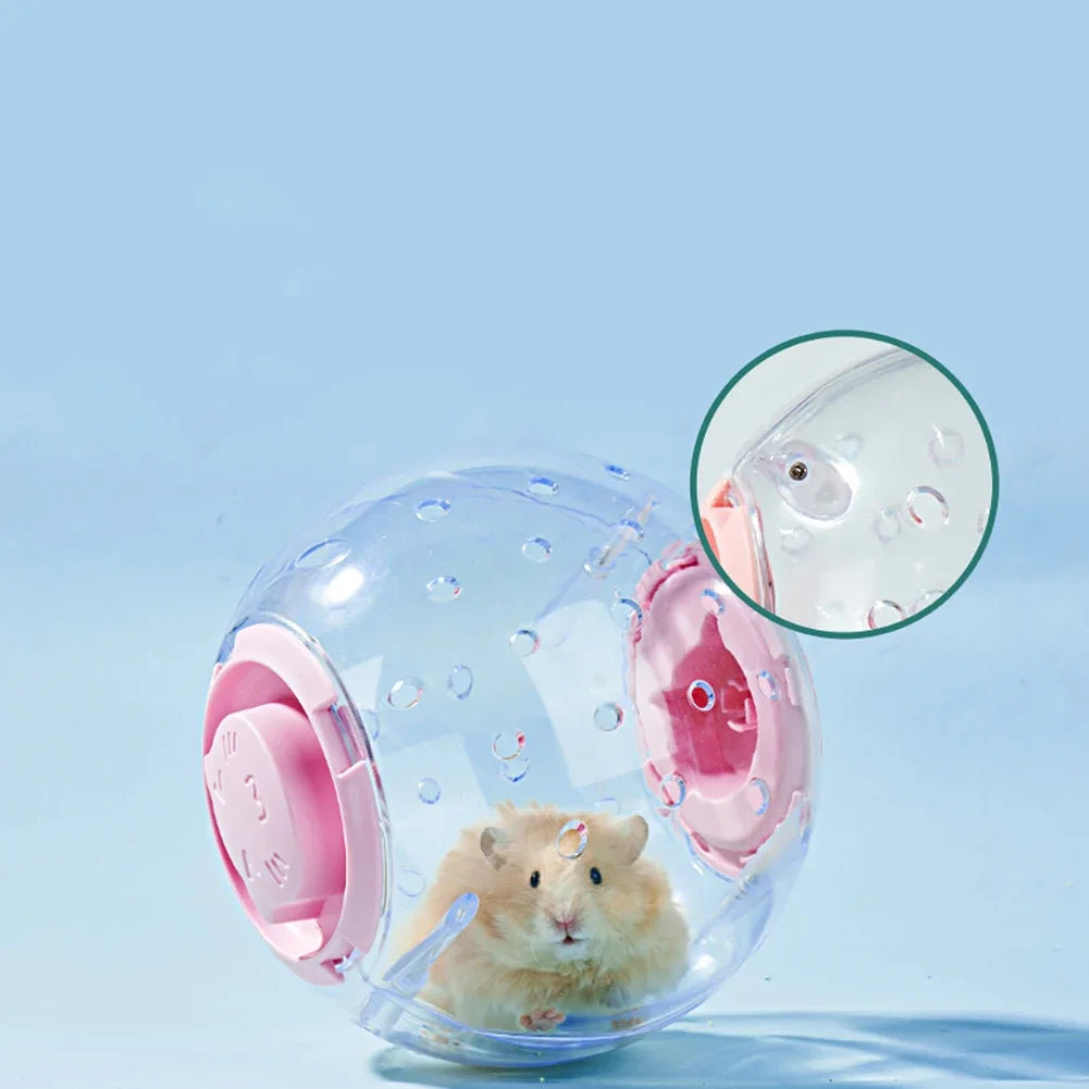 Transparent Hamster Running Ball Wheel With Traction Rope