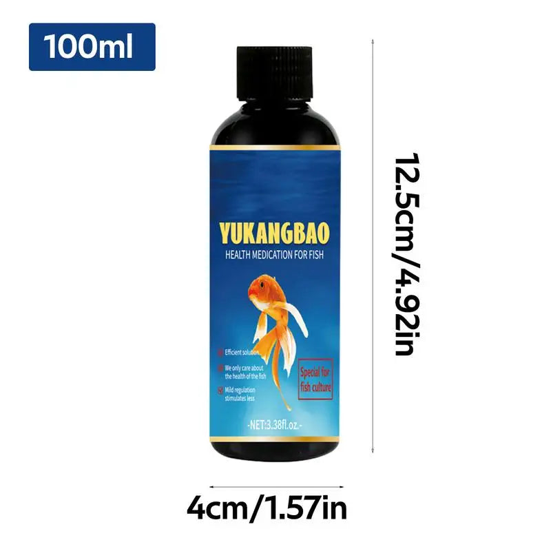 Fish Medicine For Freshwater 100ml Fin Rot Treat Fish Remedy Purify Aquarium Water Safe Fish Remedy Aquarium Supplies For Algae