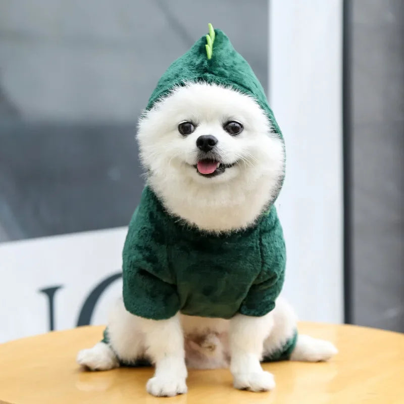 Dinosaur Dog Clothes Fleece Jumpsuits