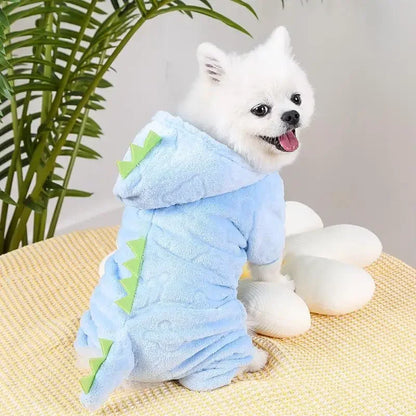 Dinosaur Dog Clothes Fleece Jumpsuits