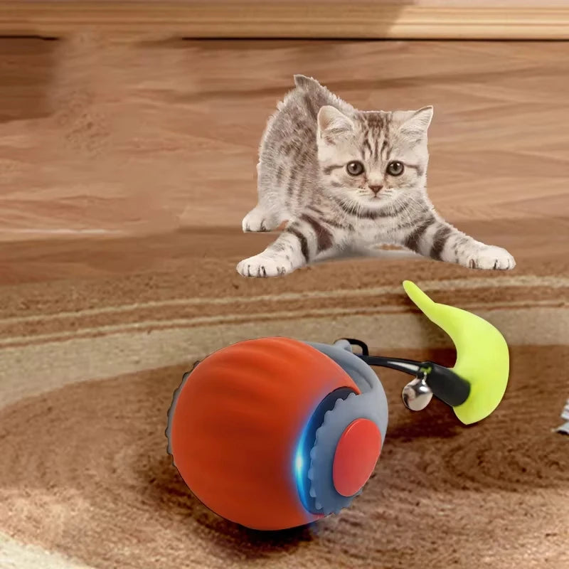 Cat Interactive Electric Rolling Ball with Teasing Tail - LukkyDeals