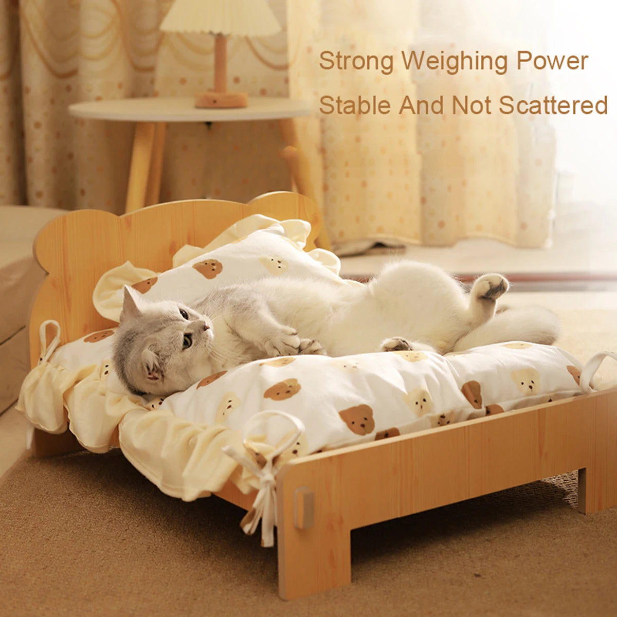 Wooden Cat And Dog Bed