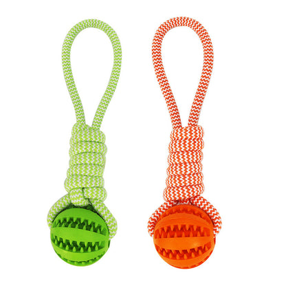 Interactive Hemp Rope Rubber Leaking Balls For Small Dogs