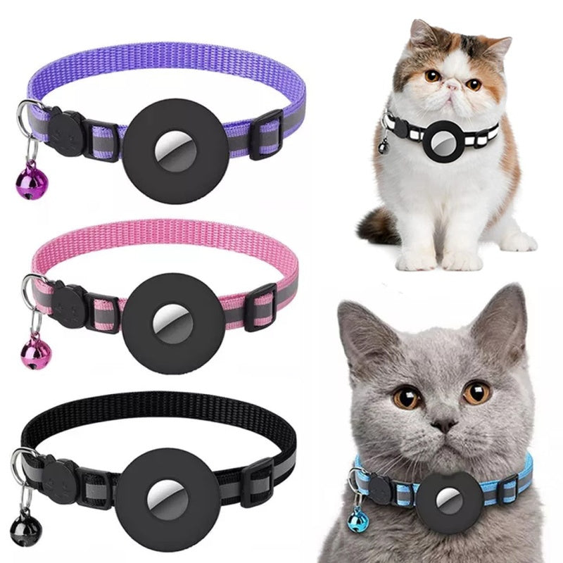 Air tag Cat Collar with Bell and Safety Buckle