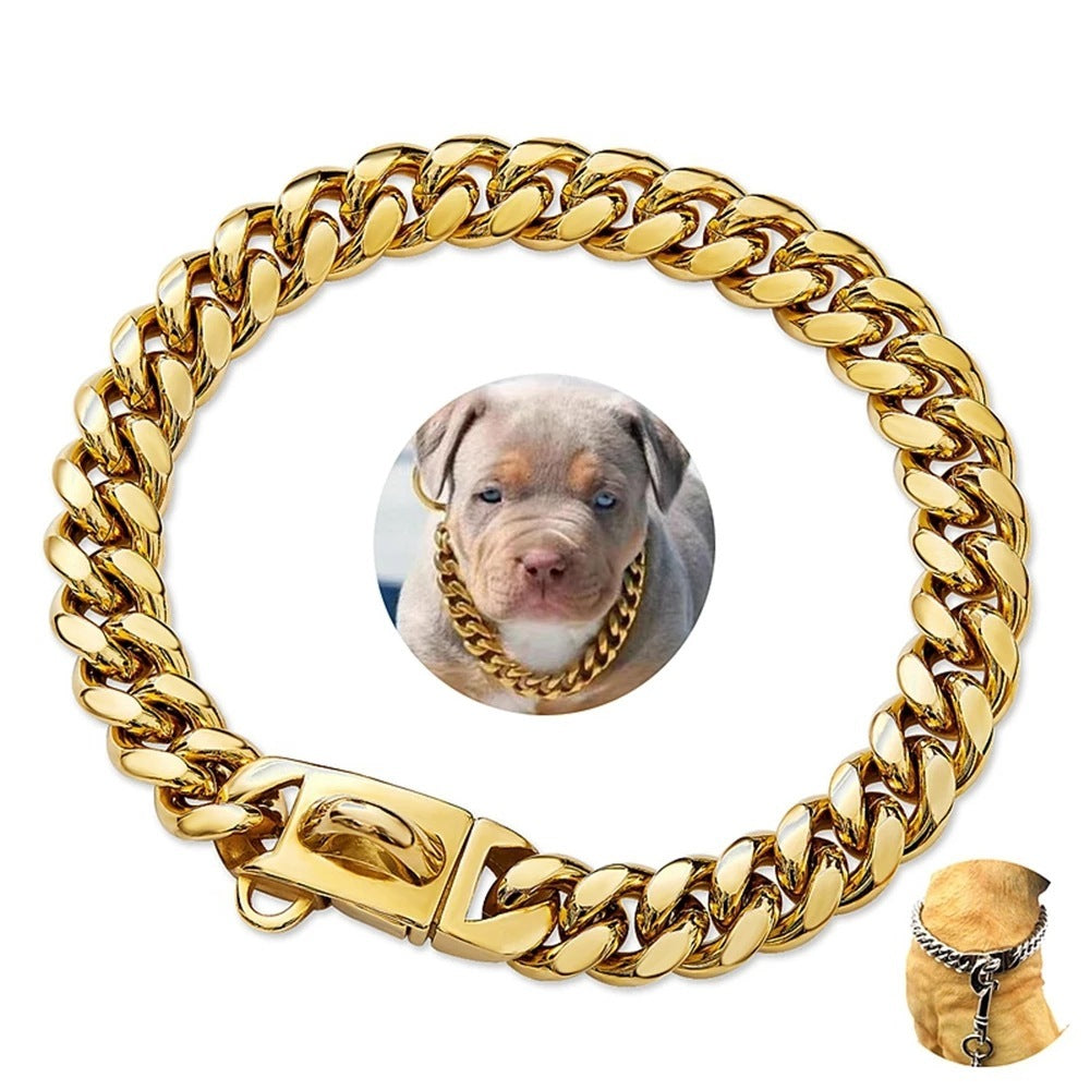 Gold/Silver Dog Chain Collar