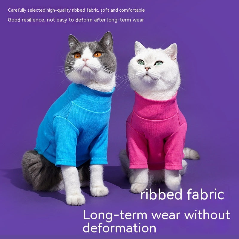 Pet Cat High Collar Warm Bottoming Shirt