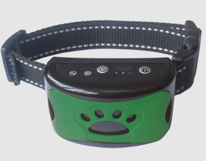 Weather-resistant anti-bark collar with multiple sensitivity levels for safe training