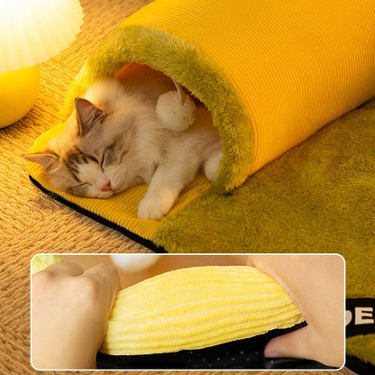 Cat Tunnel Bed Cozy Pet Haven with Peekaboo Design