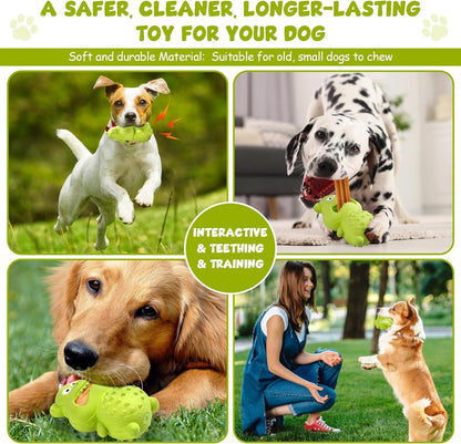 Indestructible Dog Toys for Aggressive Chewers | Natural Rubber & Squeaky Chew Toys