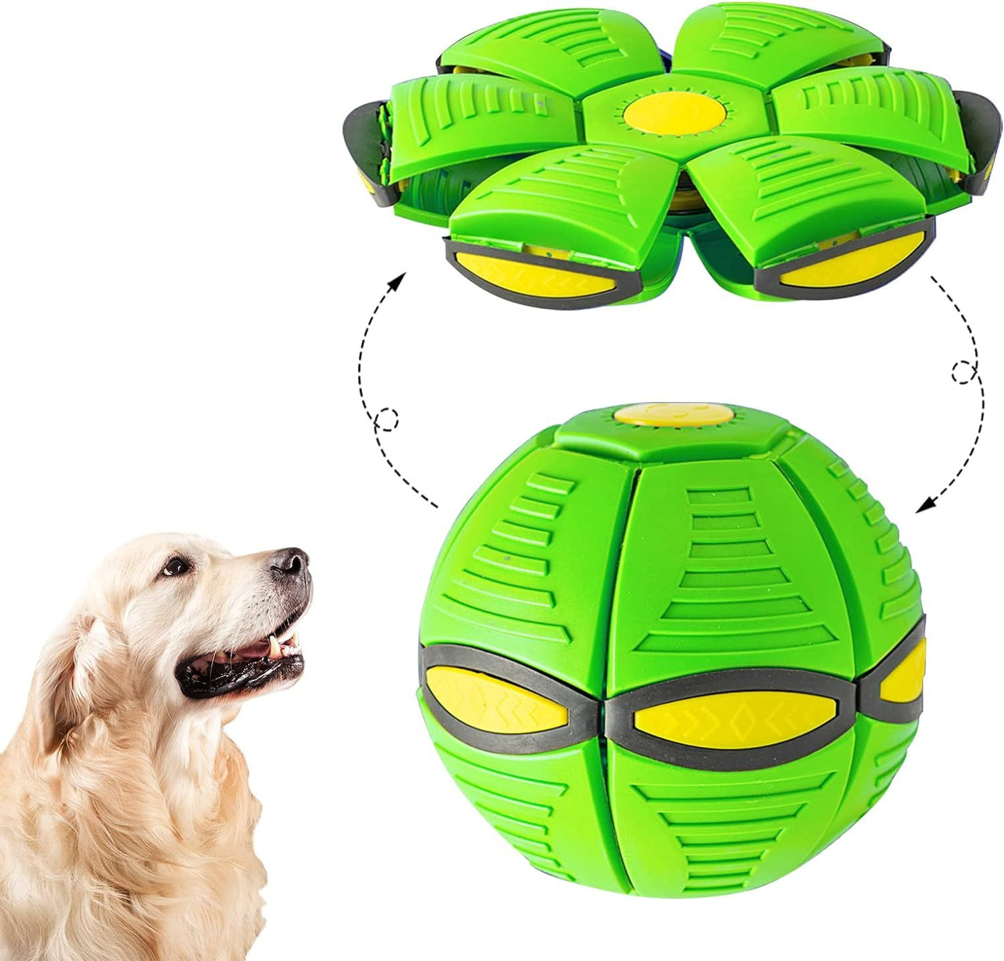 Magic Flying Saucer Ball for Dogs | Light-Up Outdoor UFO Dog Toy