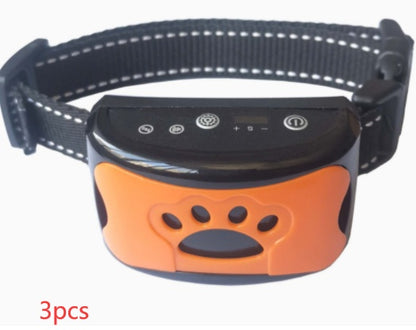 Weather-resistant anti-bark collar with multiple sensitivity levels for safe training